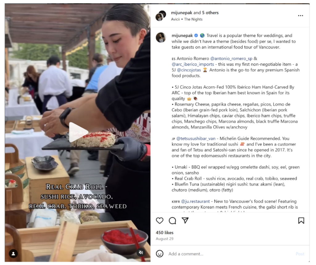 Sula Indian Restaurant’s Instagram event video showcasing vibrant food preparation and guest interaction—an example of how the brand leverages events to boost engagement.